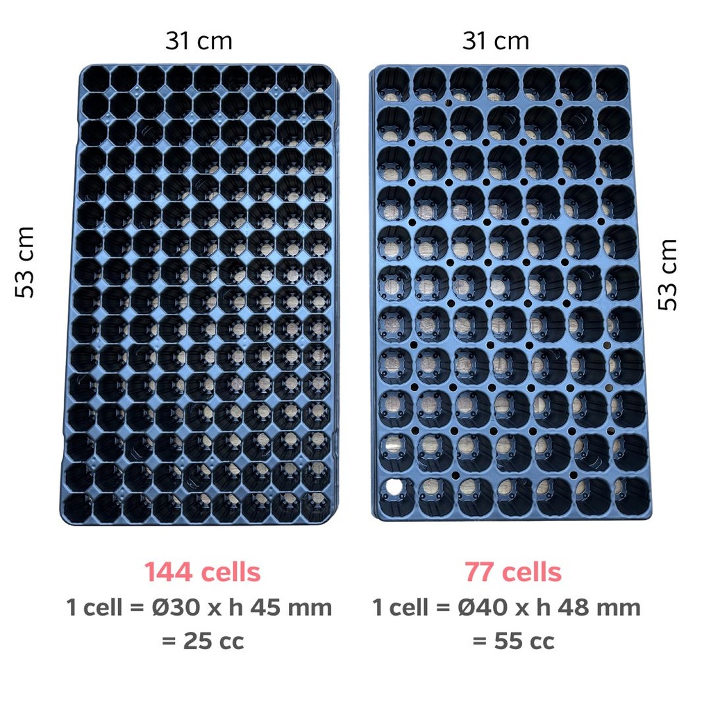 Zaai tray 144 cellen