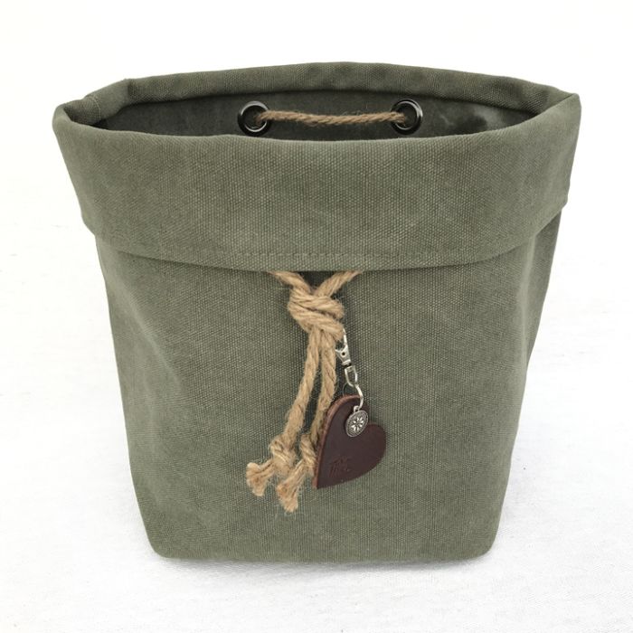 Canvas vase - Army green