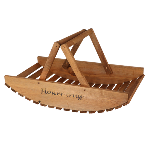 Flower picking basket wood