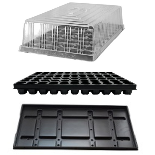 Seed tray complete 3-parts - 77 cells